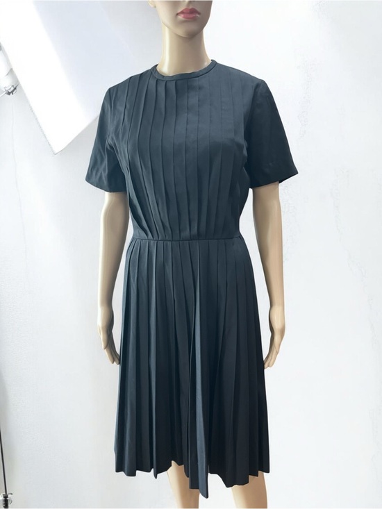Vintage Dresses & Skirts - Vintage 50s 60s Herman Marcus Dallas Black Pleated Fit & Flare Dress